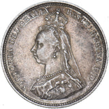 1887 Shilling - Victoria British Silver Coin - Very Nice