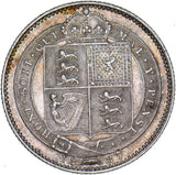 1887 Shilling - Victoria British Silver Coin - Very Nice