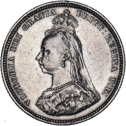 1887 Shilling - Victoria British Silver Coin - Nice