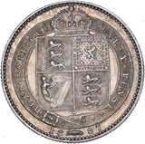 1887 Shilling - Victoria British Silver Coin - Very Nice