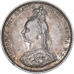 1887 Shilling - Victoria British Silver Coin - Very Nice