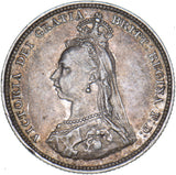1887 Shilling - Victoria British Silver Coin - Very Nice