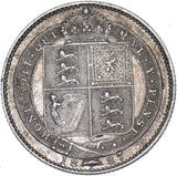 1887 Shilling - Victoria British Silver Coin - Very Nice