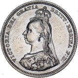 1887 Shilling - Victoria British Silver Coin - Very Nice