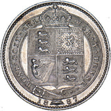 1887 Shilling - Victoria British Silver Coin - Very Nice