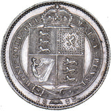 1888 Shilling (8 Over 7) - Victoria British Silver Coin - Very Nice