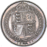 1888 Shilling (8 Over 7) - Victoria British Silver Coin - Very Nice