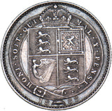 1888 Shilling (8 Over 7) - Victoria British Silver Coin - Nice