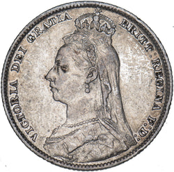 1890 Shilling - Victoria British Silver Coin