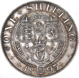 1893 Shilling - Victoria British Silver Coin - Very Nice