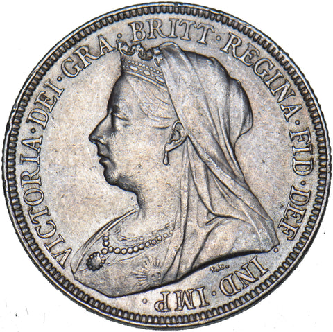 1893 Shilling - Victoria British Silver Coin - Very Nice