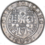 1893 Shilling - Victoria British Silver Coin - Very Nice