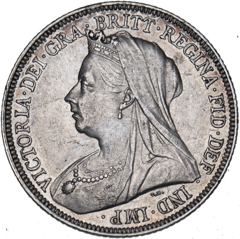 1895 Shilling - Victoria British Silver Coin - Very Nice