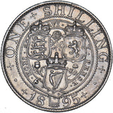 1895 Shilling - Victoria British Silver Coin - Very Nice