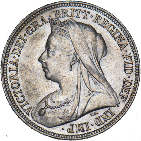 1896 Shilling - Victoria British Silver Coin - Very Nice