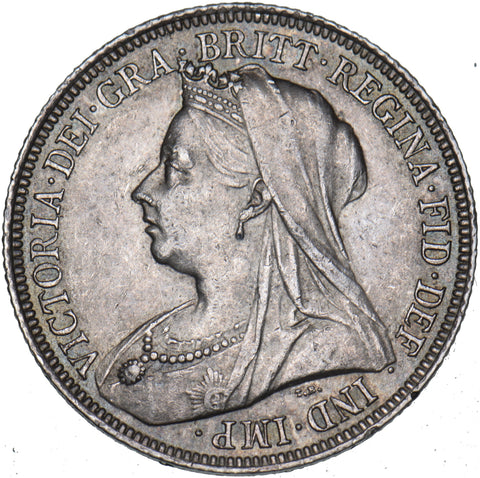 1898 Shilling - Victoria British Silver Coin - Very Nice