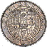 1898 Shilling - Victoria British Silver Coin - Very Nice
