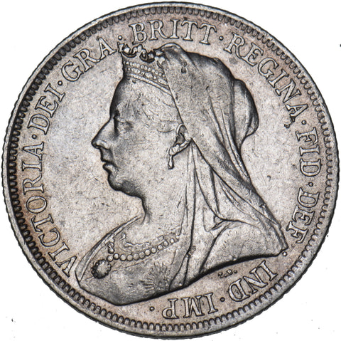 1899 Shilling - Victoria British Silver Coin - Nice