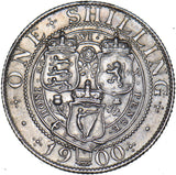1900 Shilling - Victoria British Silver Coin - Very Nice