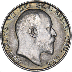 1902 Shilling - Edward VII British Silver Coin - Very Nice