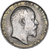 1902 Shilling - Edward VII British Silver Coin - Very Nice