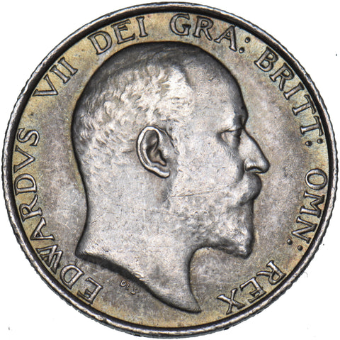 1902 Shilling - Edward VII British Silver Coin - Very Nice