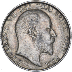 1902 Shilling - Edward VII British Silver Coin - Very Nice