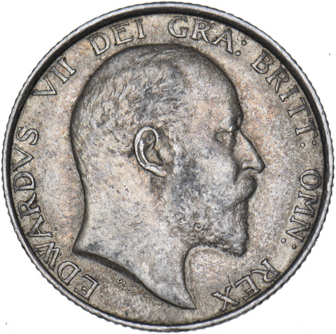 1902 Shilling - Edward VII British Silver Coin - Very Nice