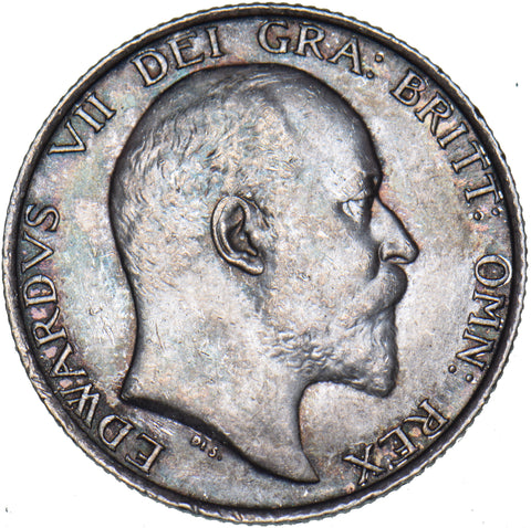 1902 Shilling - Edward VII British Silver Coin - Very Nice