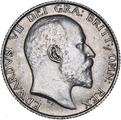 1902 Shilling - Edward VII British Silver Coin - Very Nice