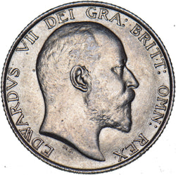 1902 Shilling - Edward VII British Silver Coin - Very Nice