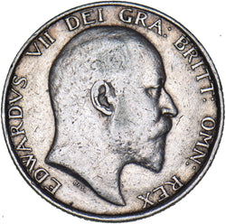 1902 Shilling - Edward VII British Silver Coin - Nice