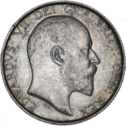 1902 Shilling - Edward VII British Silver Coin - Nice