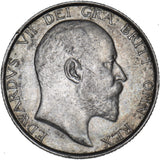 1902 Shilling - Edward VII British Silver Coin - Nice