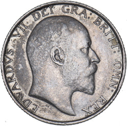1902 Shilling - Edward VII British Silver Coin - Nice
