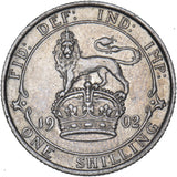 1902 Shilling - Edward VII British Silver Coin - Nice