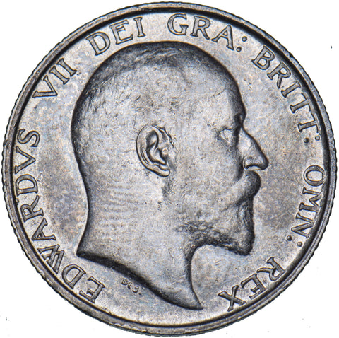 1902 Shilling - Edward VII British Silver Coin - Nice