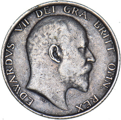 1905 Shilling - Edward VII British Silver Coin - Nice