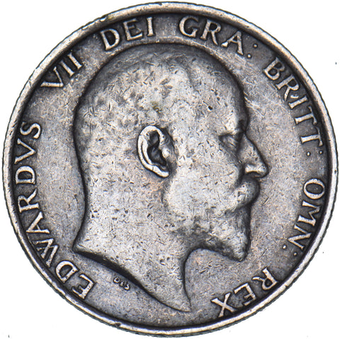1905 Shilling - Edward VII British Silver Coin - Nice