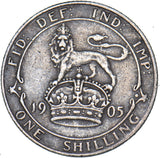 1905 Shilling - Edward VII British Silver Coin - Nice