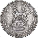 1905 Shilling - Edward VII British Silver Coin - Nice