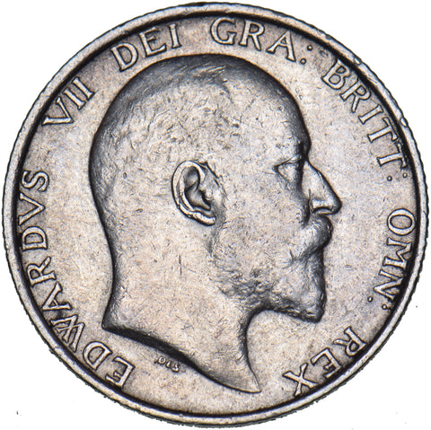 1906 Shilling - Edward VII British Silver Coin - Nice