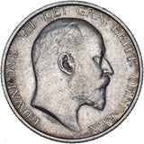 1906 Shilling - Edward VII British Silver Coin - Nice