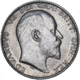 1910 Shilling - Edward VII British Silver Coin - Very Nice