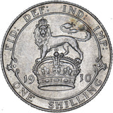 1910 Shilling - Edward VII British Silver Coin - Nice