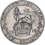 1910 Shilling - Edward VII British Silver Coin - Nice