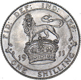 1911 Shilling - George V British Silver Coin - Superb