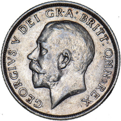 1914 Shilling - George V British Silver Coin - Nice