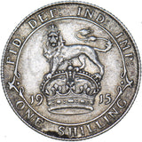 1915 Shilling - George V British Silver Coin - Very Nice
