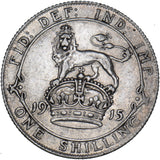 1915 Shilling - George V British Silver Coin - Very Nice